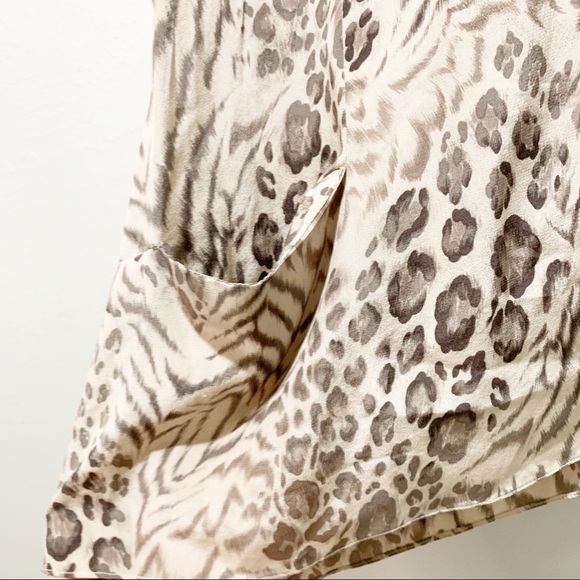 REBECCA TAYLOR MEOW MIX Leopard Print Silk Blouse - Picture 6 of 8